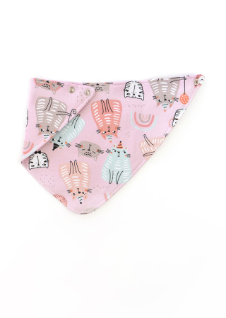 Слюнявчик-бандана Cute cats для младенцев с непромокаемой вставкой