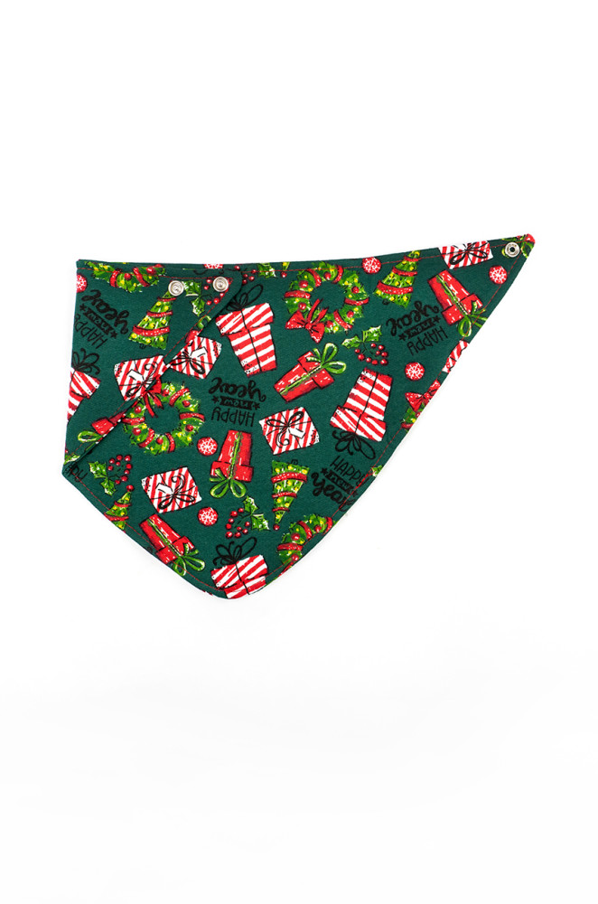 315683 Слинявчик-бандана "Christmas tree", з непромокаючою вставкою , двонитка з начосом 0-6 міс