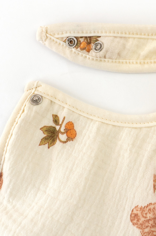 915516 Слинявчик для немовлят на непромокаючій махрі "Teddy bear", 0-3 міс