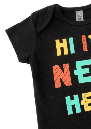 NEW HERE baby bodysuit boat neck