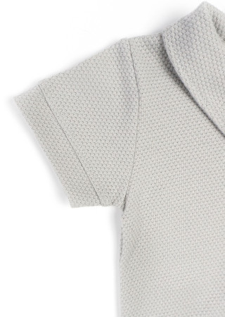 Cotton Short Sleeve Polo Bodysuit for Baby Boys