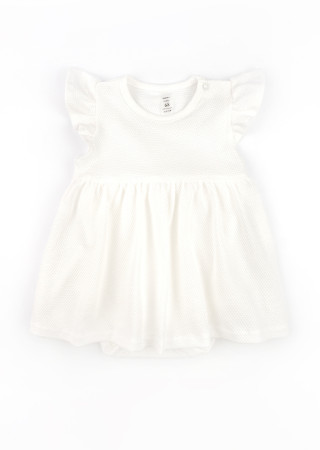 Боди-платье для девочки с рукавами крылышками и повязкой