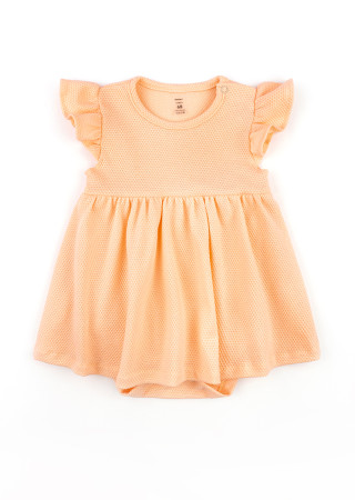 Baby Bodysuit Dress with Headband – Jacquard Cotton