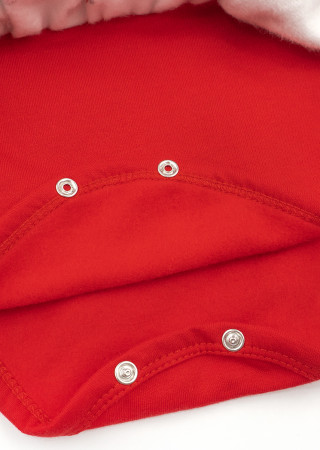 Baby bodysuit dress and bow headband Christmas reindeer