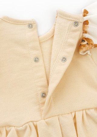 Ciepła sukienka-body z długim rękawem Girl Bears i pasującą opaską