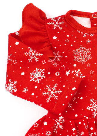 Snowflake bodysuit with headband for baby girl