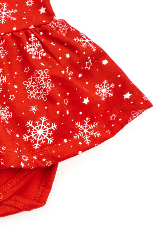 Snowflake bodysuit with headband for baby girl