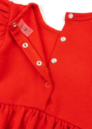 Solid Holiday Bodysuit Dress with Believe Headband