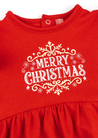 Merry Christmas Bodysuit Dress for Baby Girl