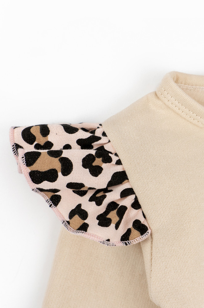 Baby Girl Long Sleeve Bodysuit Dress – Rainbow Print Leo