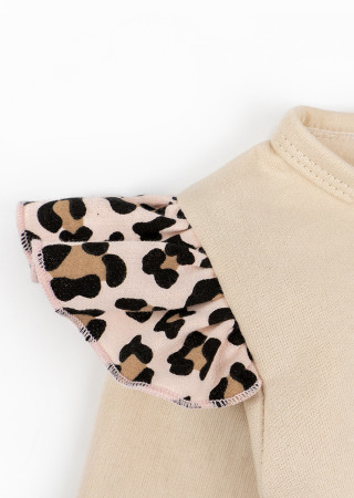 Bodysuit Dress for Girls with Long Sleeves – Rainbow Leo Print