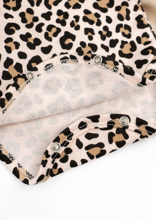 Bodysuit Dress for Girls with Long Sleeves – Rainbow Leo Print