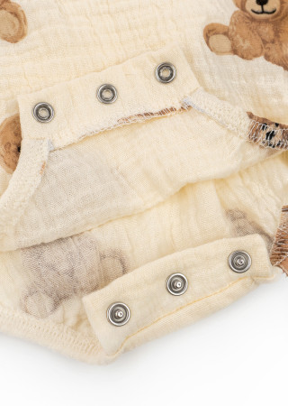 Baby Bodysuit Bears with Coconut Buttons