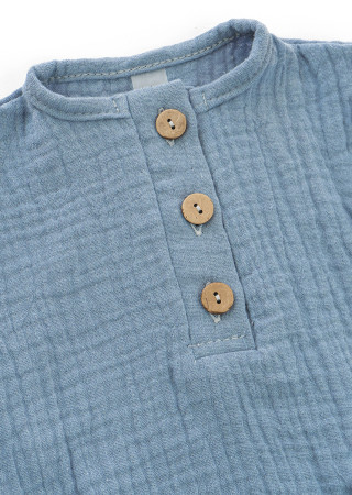Baby Muslin Bodysuit with Coconut Buttons