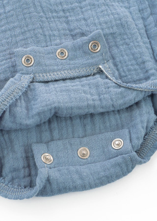 Baby Muslin Bodysuit with Coconut Buttons