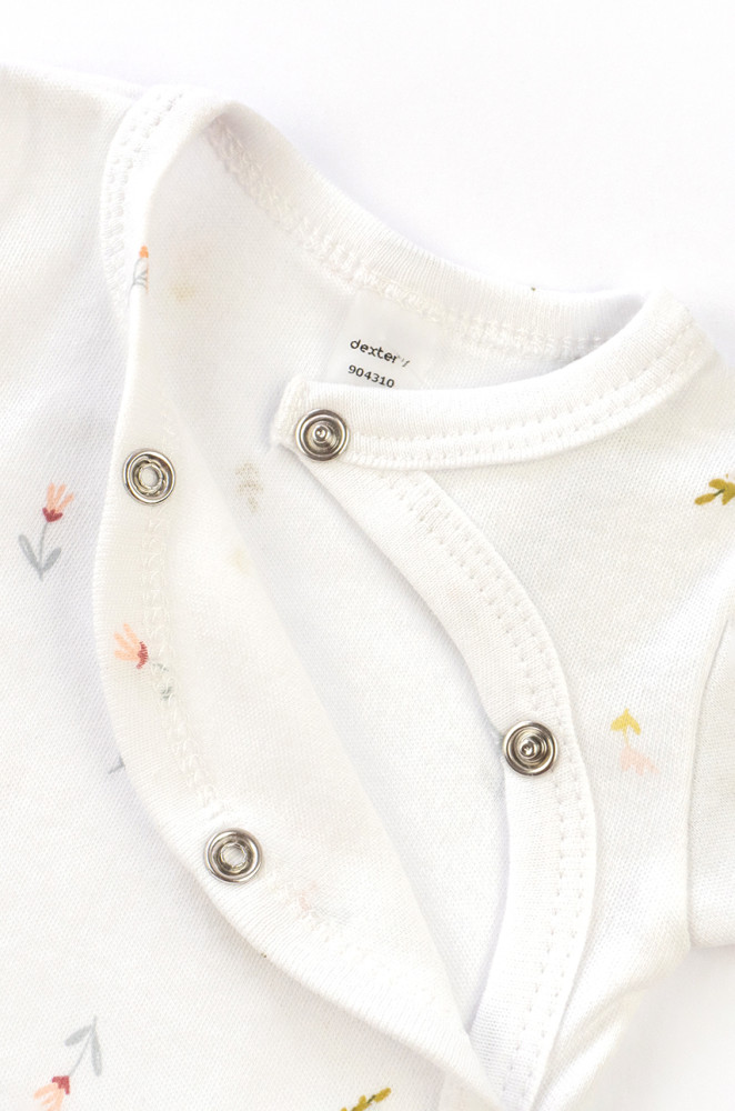 Baby Girl Bodysuit for Hospital Short Sleeve Field Flowers