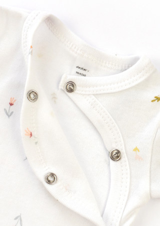 Newborn Baby Girl Bodysuit Field Flowers Hospital Outfit