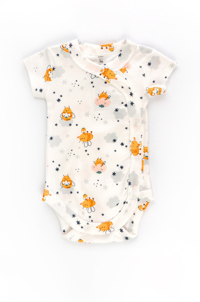 Cotton Newborn Baby Bodysuit Short Sleeve Bees