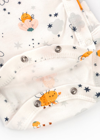 Newborn Baby Bodysuit Bees Short Sleeve