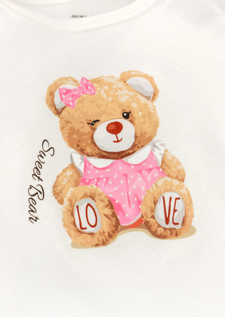 Детское боди с длинным рукавом Girl Bears – мягкий интерлок