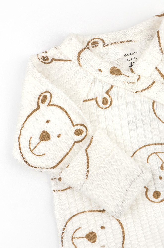 Body z ukośnym zapięciem na napy Bear on Milk dla noworodków o niskiej masie urodzeniowej
