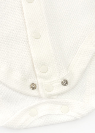 Kids short sleeve bodysuit shirt with full snap buttons