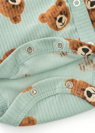 Long sleeve newborn bodysuit Cute bear