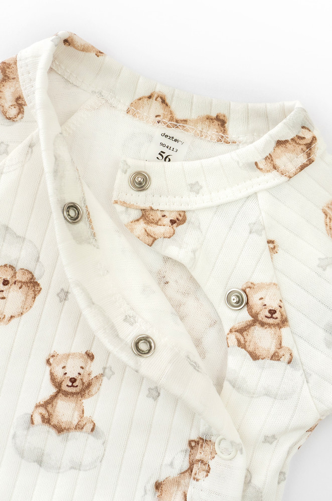 Боди для новорождённых с длинным рукавом и диагональной застёжкой Bear on a cloud