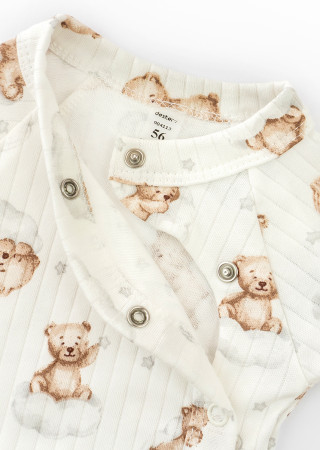 Long sleeve baby bodysuit Bear on a cloud