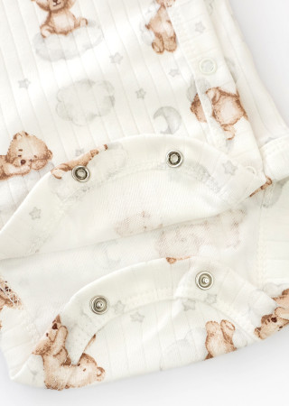 Long sleeve baby bodysuit Bear on a cloud