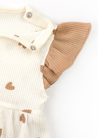 Sukienka body dla dziewczynki z opaską i motywem serca