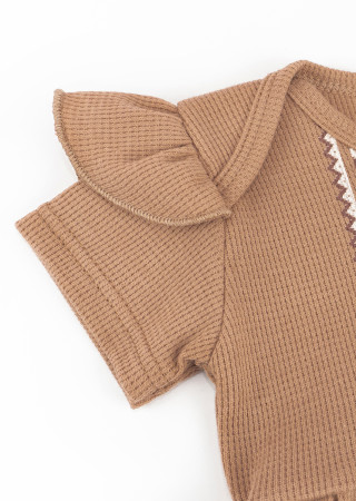 Боди-платье для девочки с коротким рукавом и повязкой