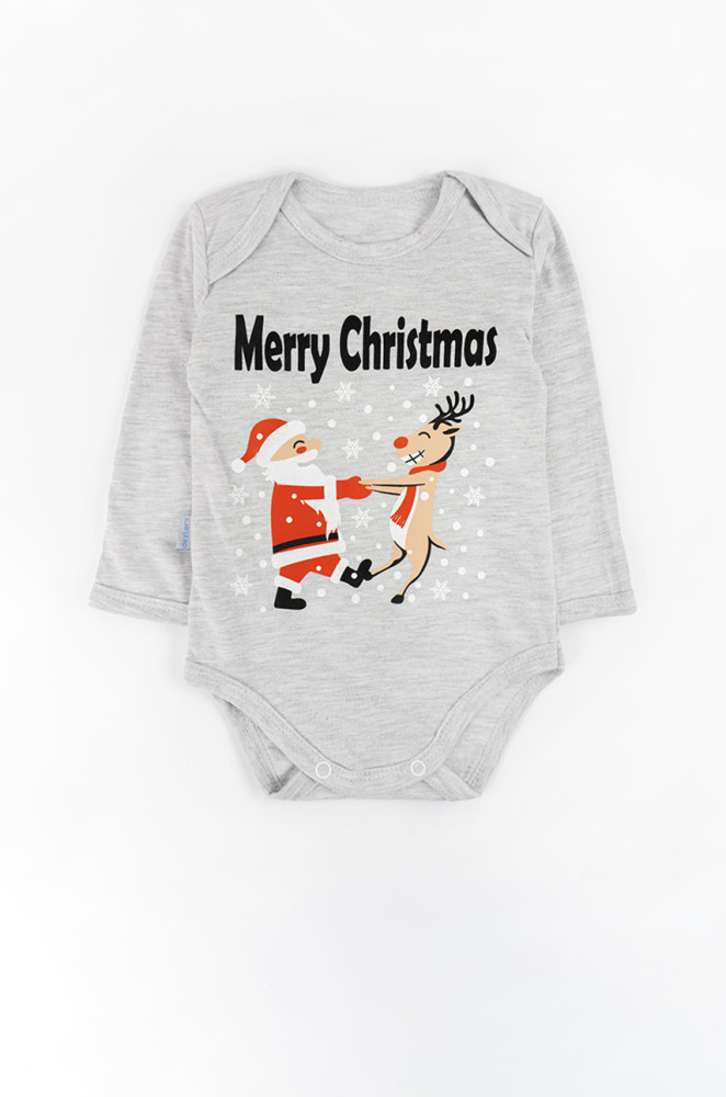 Baby Bodysuit from Cotton Knit Merry Christmas