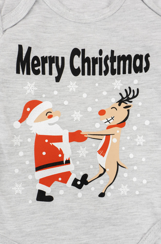 Baby Bodysuit from Cotton Knit Merry Christmas