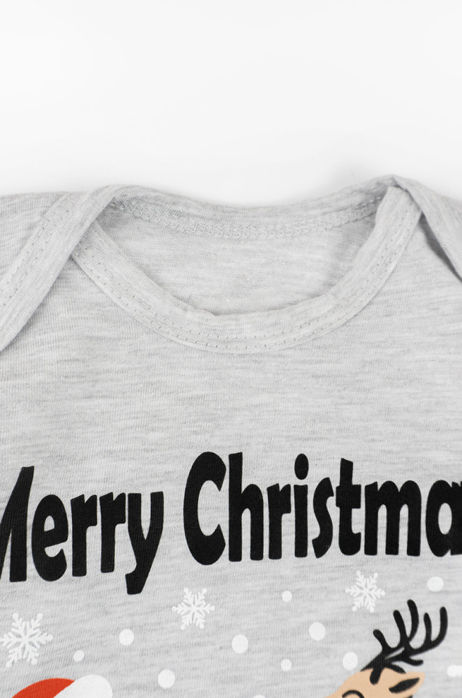 Baby Bodysuit from Cotton Knit Merry Christmas