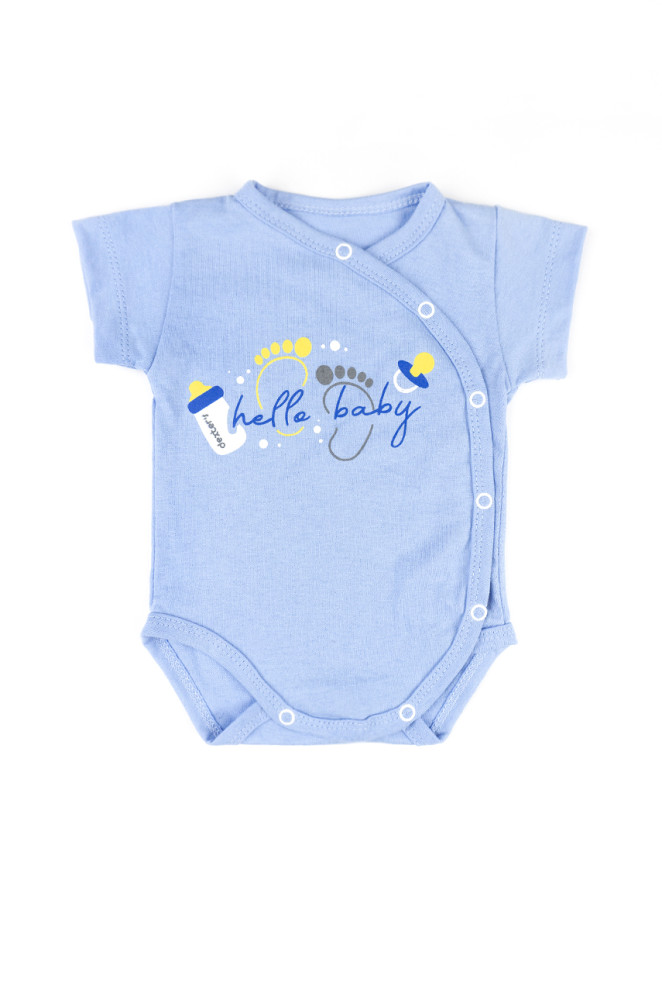 Боді дитяче з діагональною застібкою на кнопках Hello Baby