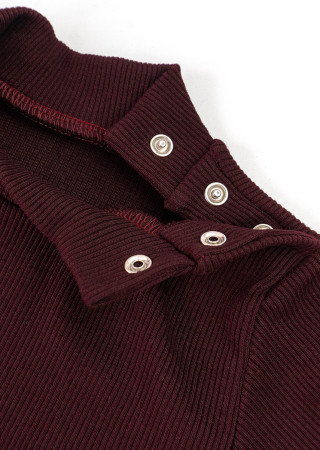 Body z wysokim kołnierzem dla dziecka – prążkowana dzianina