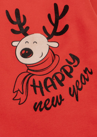 Детское боди с начесом Happy New Year