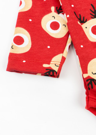 Holiday Baby Bodysuit with Reindeer Print