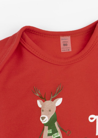 Baby Fleece Bodysuit Merry Christmas