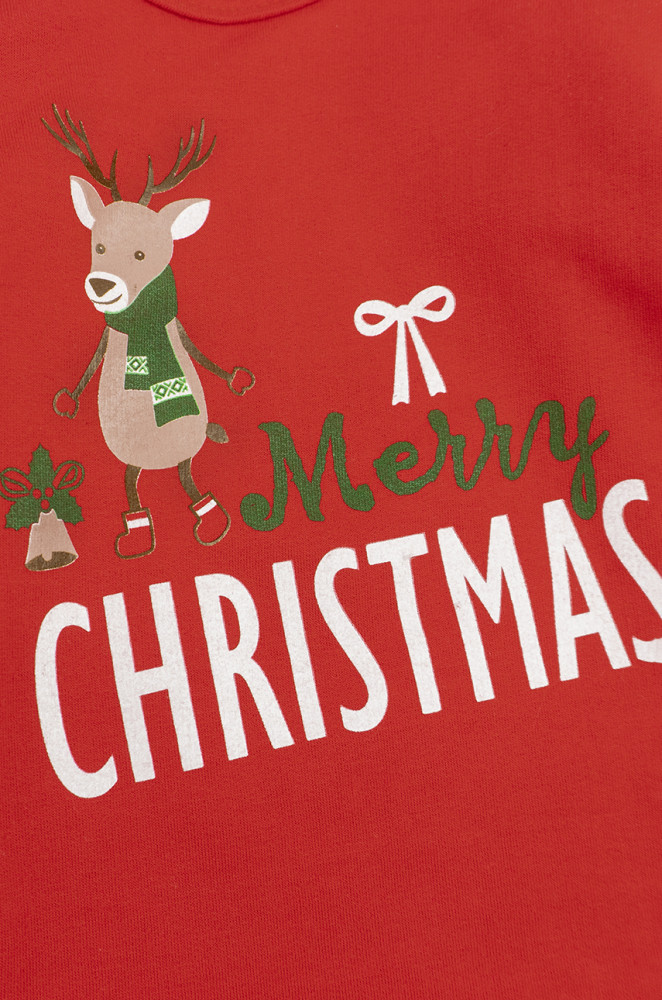 Merry Christmas Baby Bodysuit with Fleece