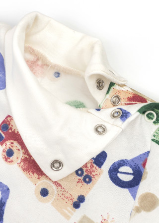 Теплий боді з начосом та високою горловиною для хлопчика Excavators