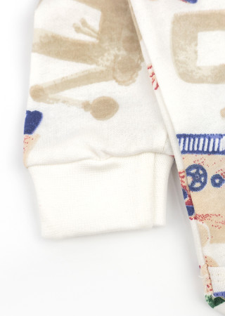 Теплий боді з начосом та високою горловиною для хлопчика Excavators