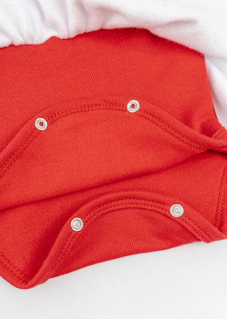 Warm Christmas Mood Baby Bodysuit Dress with Matching Headband