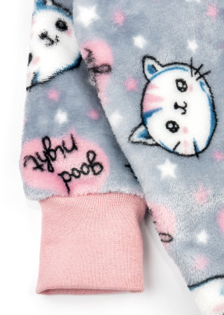 Ciepły kombinezon z welsoftu dla dziewczynki