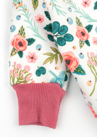 Kombinezon z trinity na flicie z kwiatowym nadrukiem