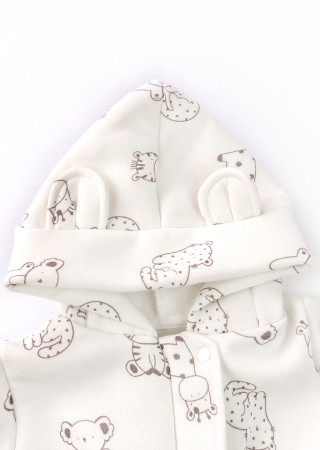 Kombinezon dziecięcy Savi z trzy-nitkowej dzianiny z czapką w zestawie