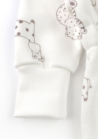 Kombinezon dziecięcy Savi z trzy-nitkowej dzianiny z czapką w zestawie