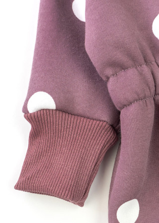 Kombinezon dziecięcy Dots na sezon przejściowy z czapką