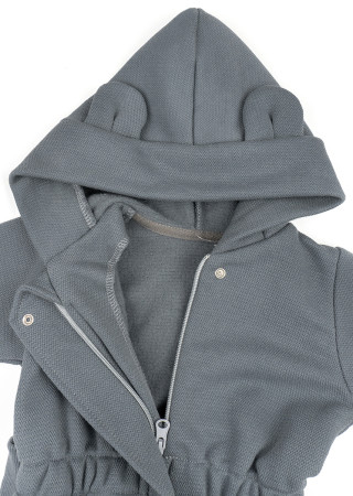 Kombinezon dziecięcy jednolity na sezon przejściowy z czapką